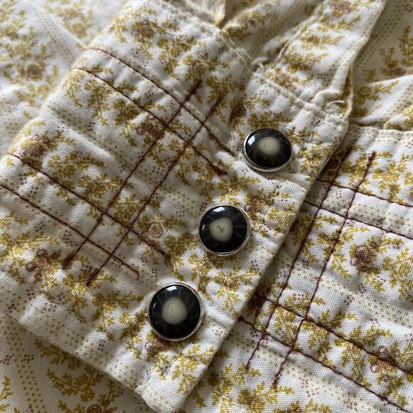 Vintage Red Men’s XL Western Snap Button Long Sleeve Shirt Floral‎ Yellow Rose - Picture 3 of 10